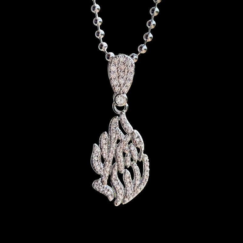 שרשרת האש שלי בציפוי זהב לבן