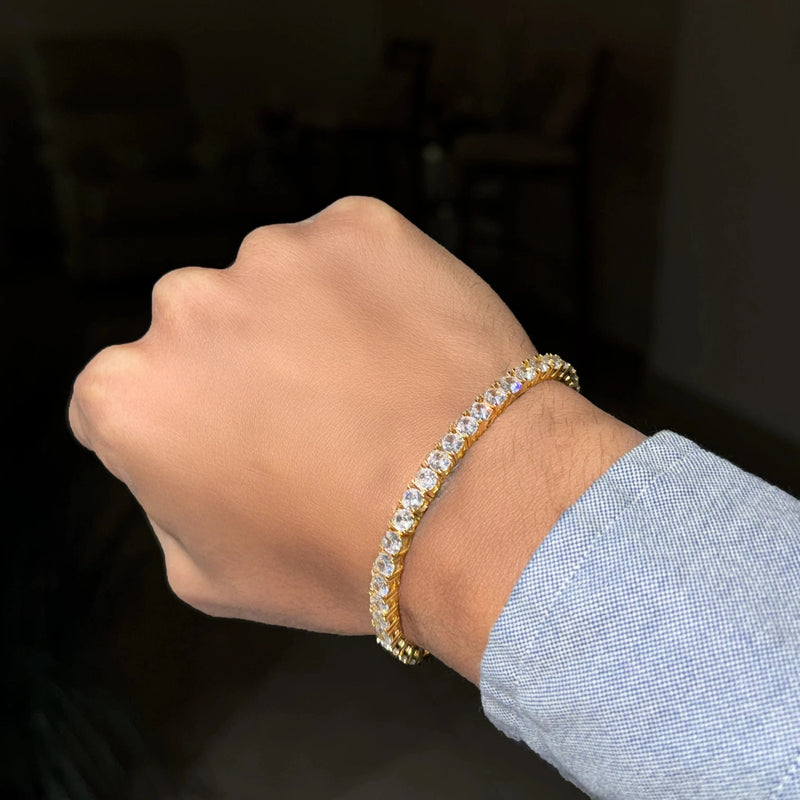 צמיד טניס בציפוי זהב