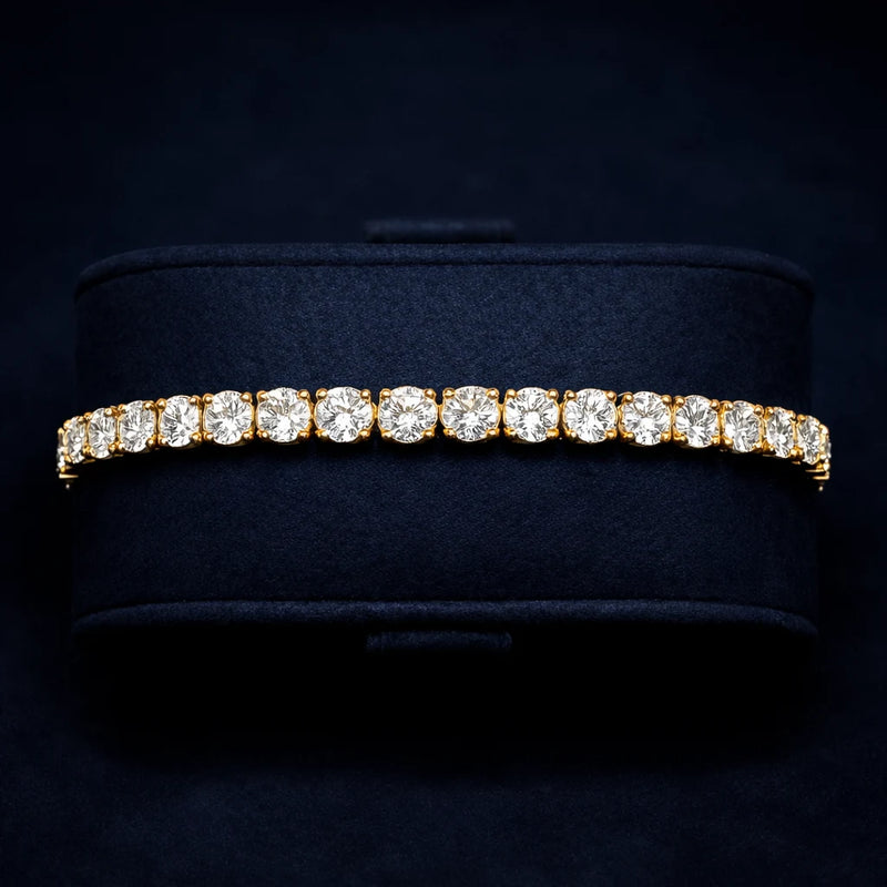 צמיד טניס בציפוי זהב