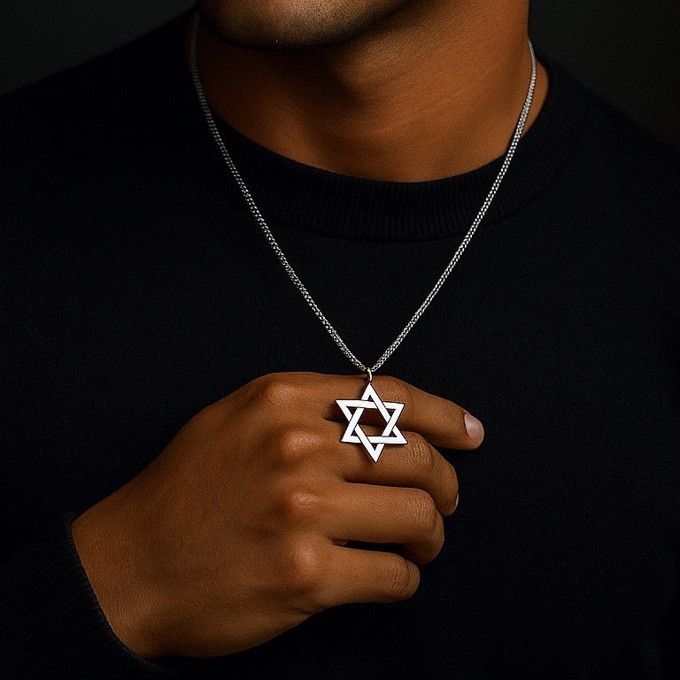 שרשרת מגן דוד לגבר