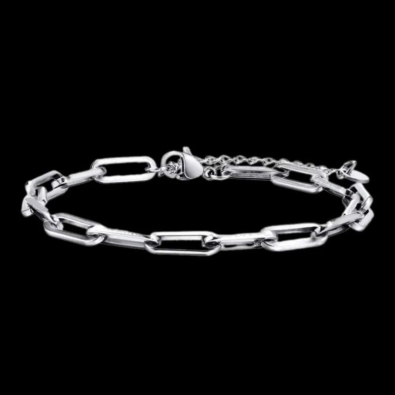 צמיד חוליות פנטום בציפוי זהב לבן