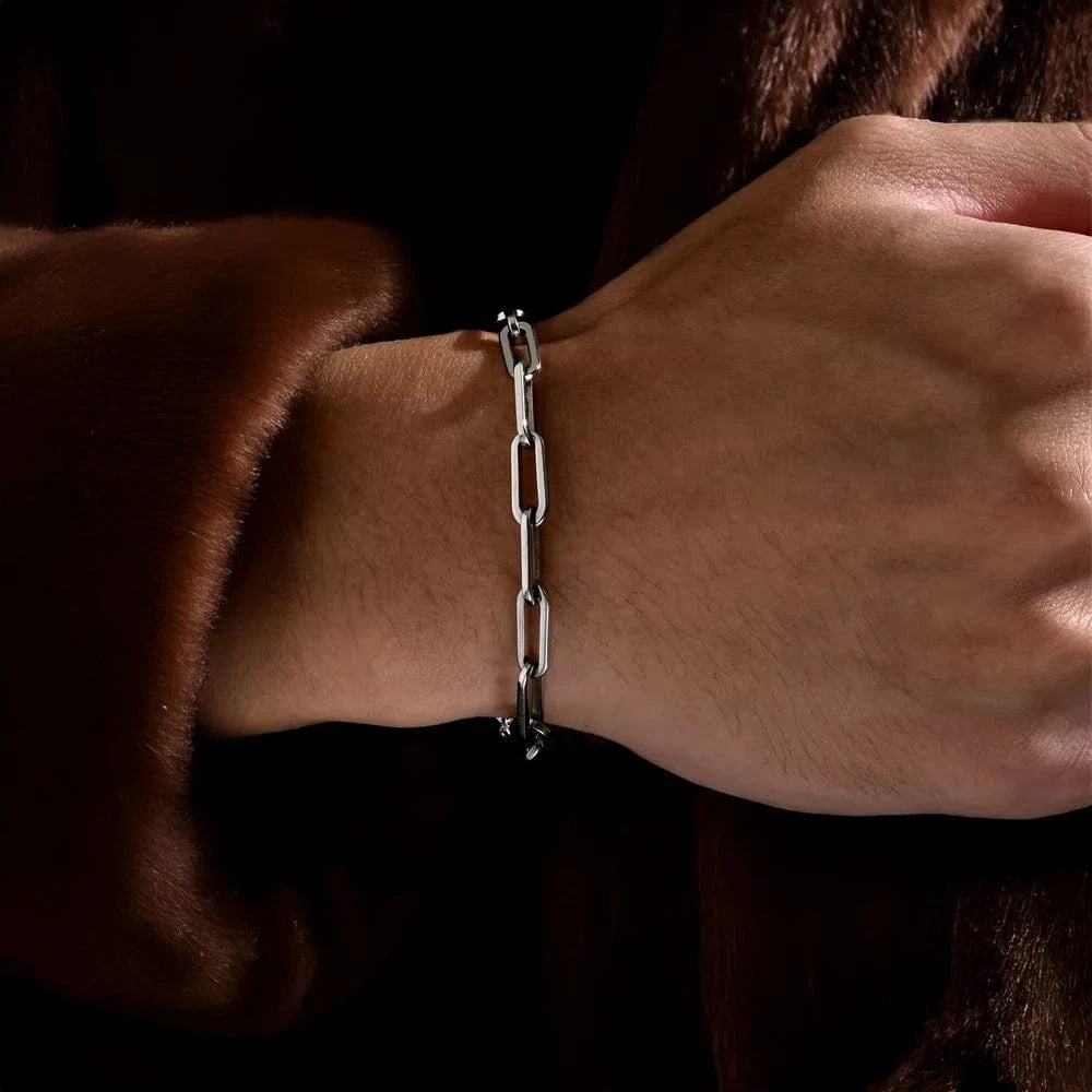 Drice Jewelry | דרייס תכשיטים צמיד לגבר צמיד חוליות פנטום בציפוי זהב לבן