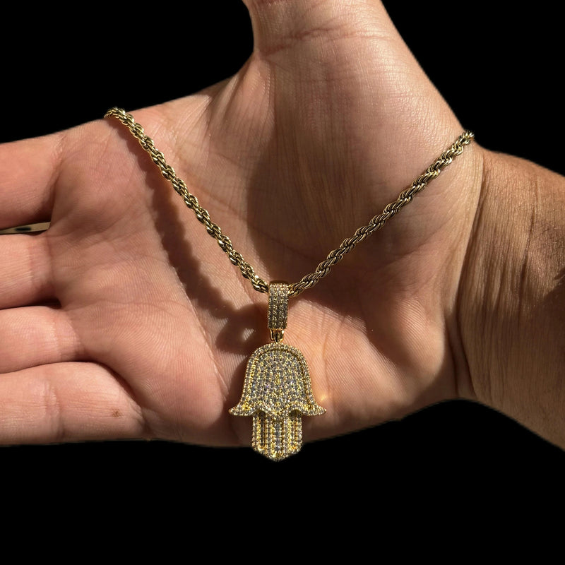 שרשרת חמסה בציפוי זהב