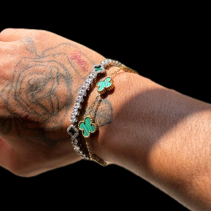 סט צמידי מלכיט | רוקסטאר x תלתן