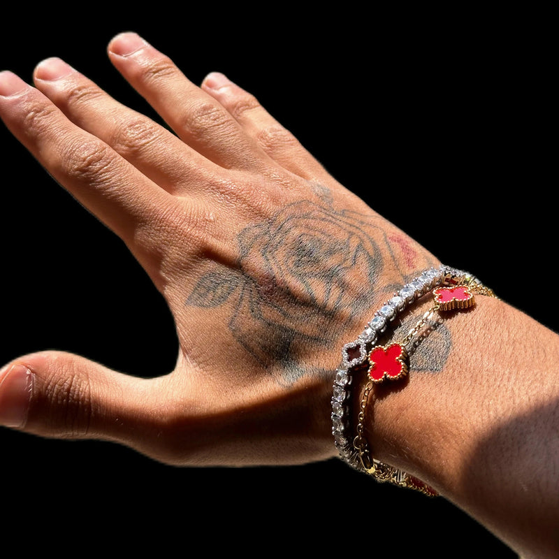 צמיד תלתן | צבע זהב x אדום