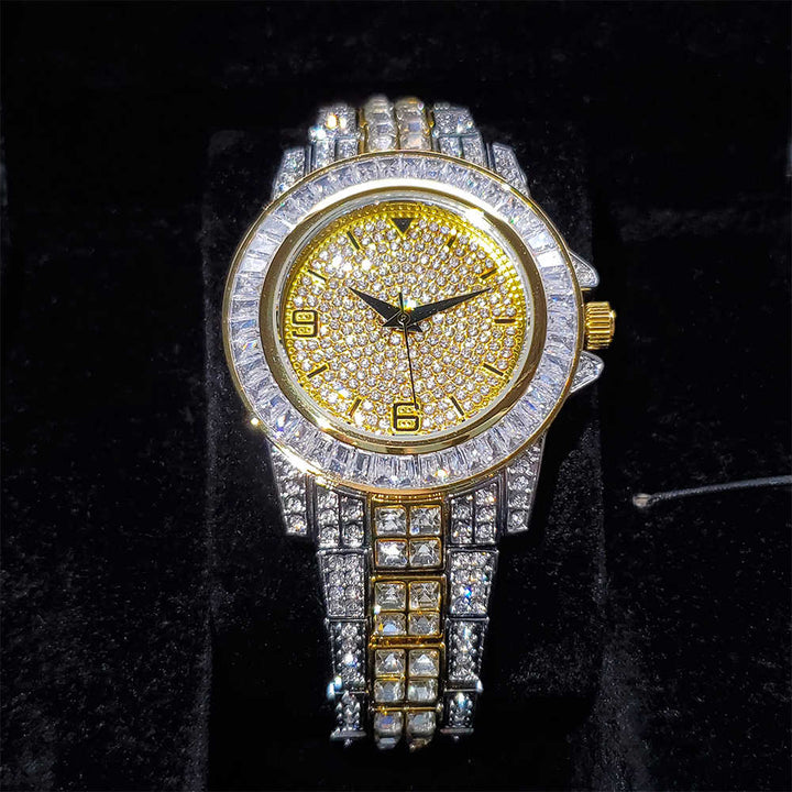 שעון יד לגבר | שעון יוקרתי מדגם בוגטי בצבע זהב & כסף