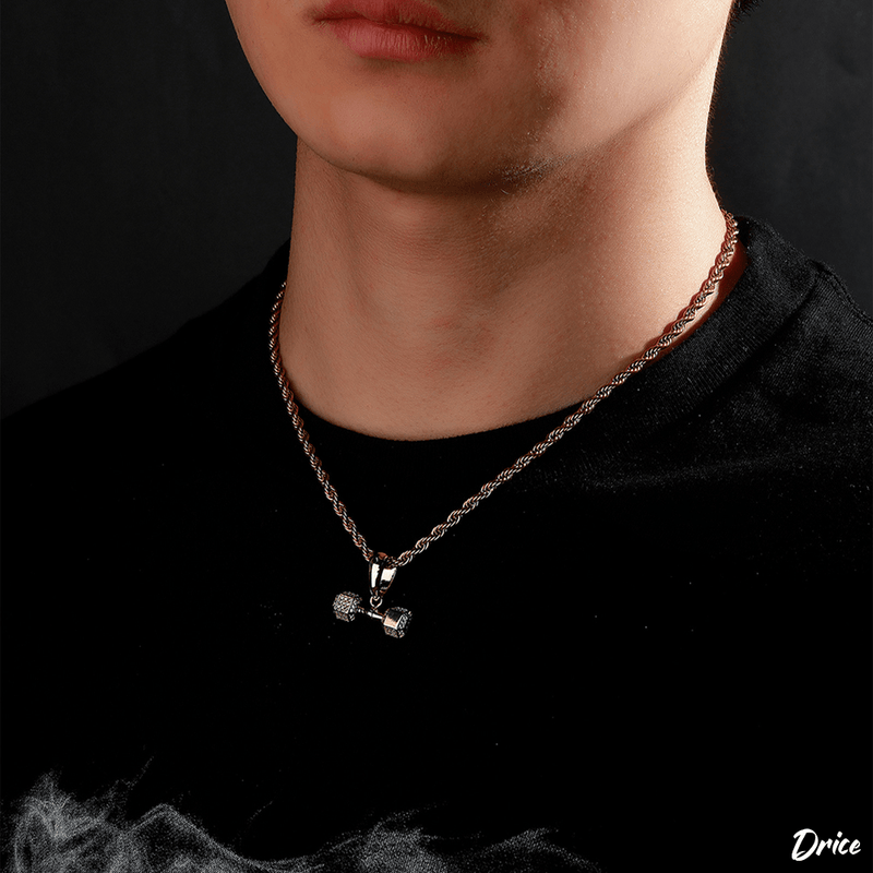 שרשרת לגבר | משקולת בצבע כסף