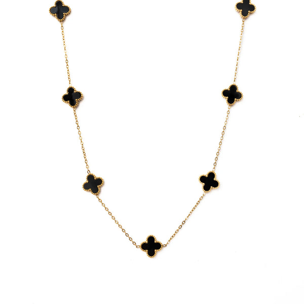 שרשרת תלתן בציפוי זהב