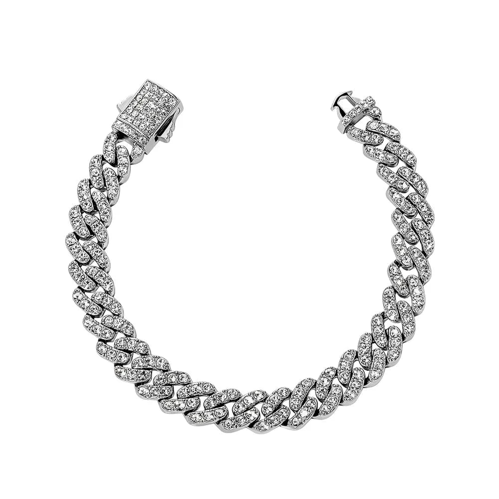 Drice Jewelry | דרייס תכשיטים צמיד לגבר 17.7CM צמיד מיאמי 23™ לגבר | צבע כסף
