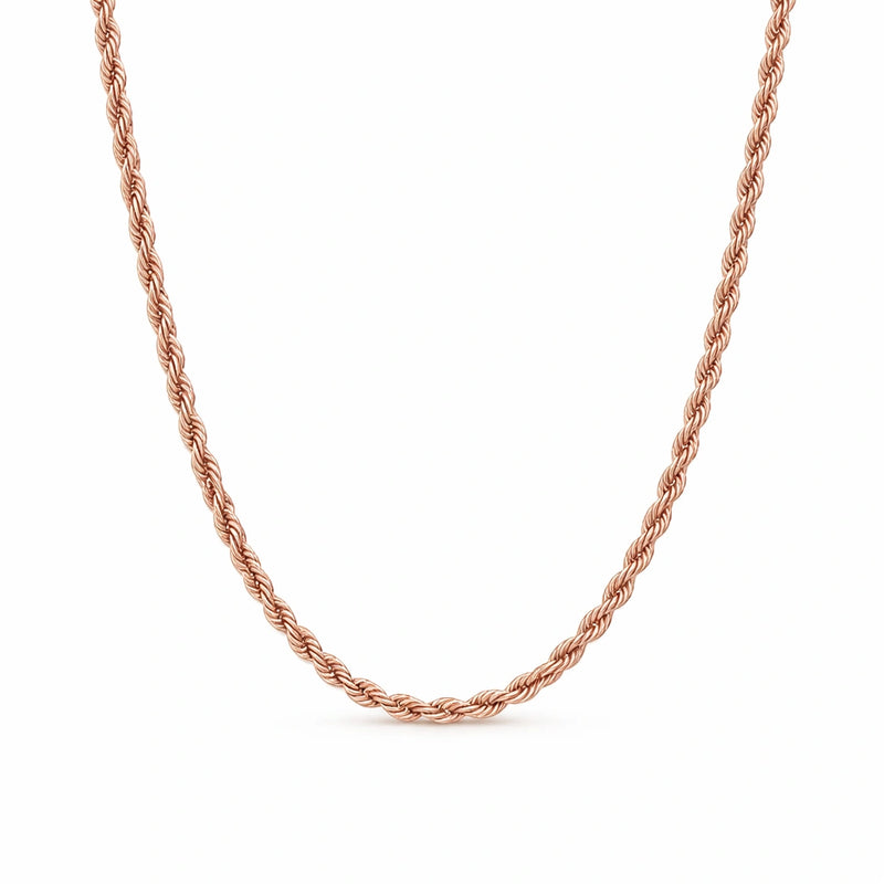 שרשרת חבל רוז גולד