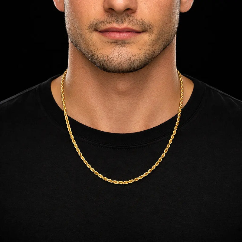 שרשרת חבל זהב קצרה