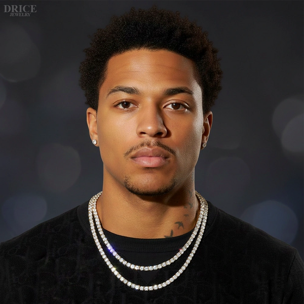 שרשרת טניס זהב לבן 