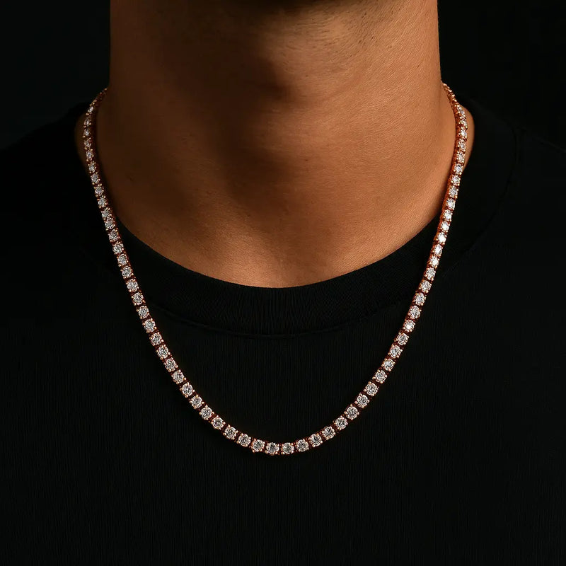 שרשרת טניס רוז גולד