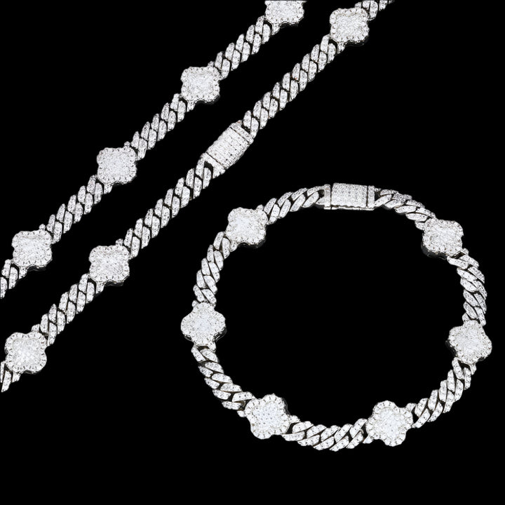 צמיד אייס - דובאי - זהב לבן