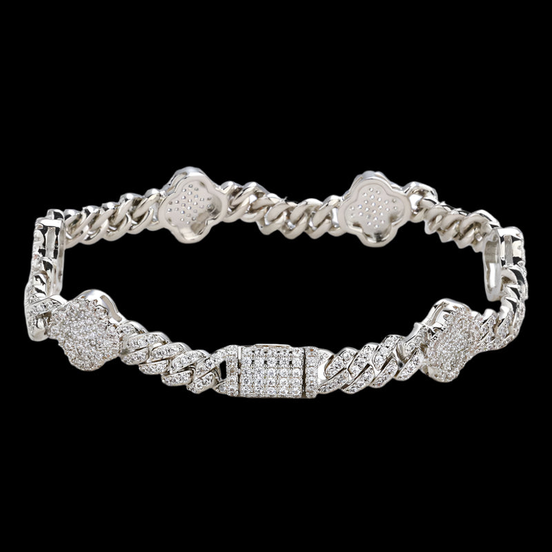 צמיד אייס - דובאי - זהב לבן