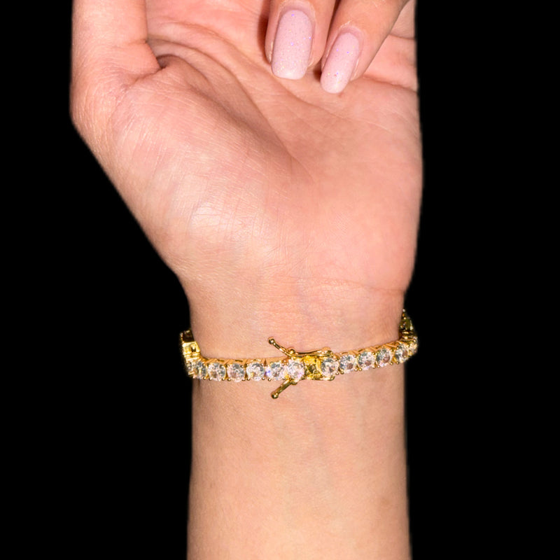 צמיד טניס פרפרים Nightfly | ציפוי זהב