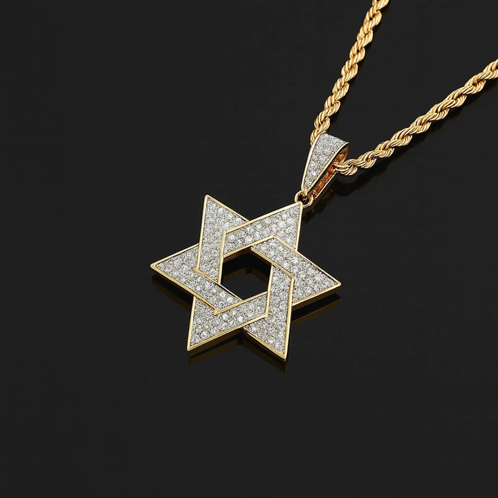 שרשרת מגן דוד זהב לגבר