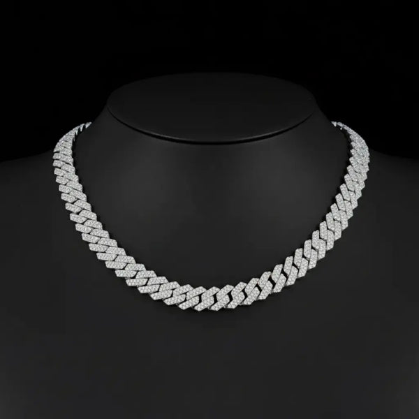 שרשרת אייס אנטרטיקה | ציפוי זהב לבן