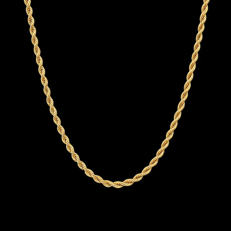 שרשרת חבל בציפוי זהב