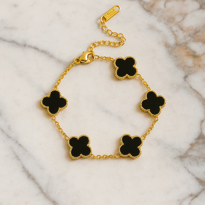 צמיד תלתן זהב לאישה