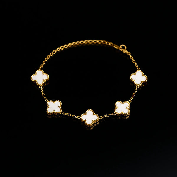 צמיד תלתן לבן