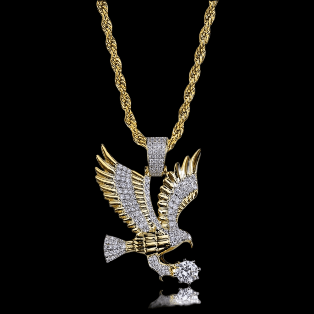 Drice Jewelry | דרייס תכשיטים שרשרת יוקרתית נשר לגבר | צבע זהב