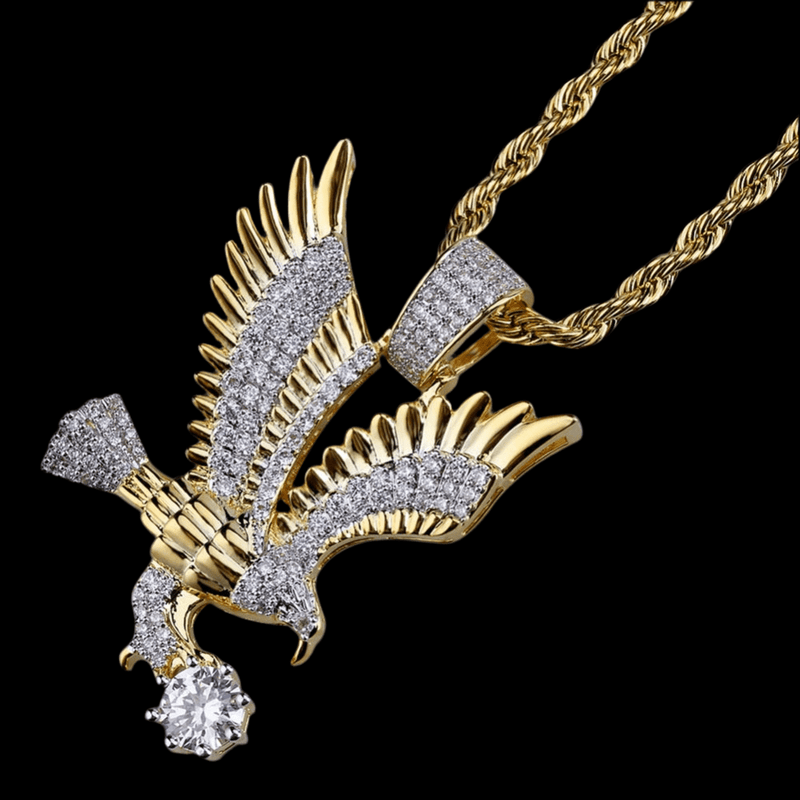 Drice Jewelry | דרייס תכשיטים שרשרת יוקרתית נשר לגבר | צבע זהב