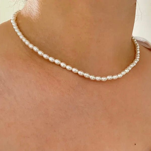 Drice Jewelry | דרייס תכשיטים שרשרת לאישה | שרשרת פנינים עם סוגר בצבע זהב