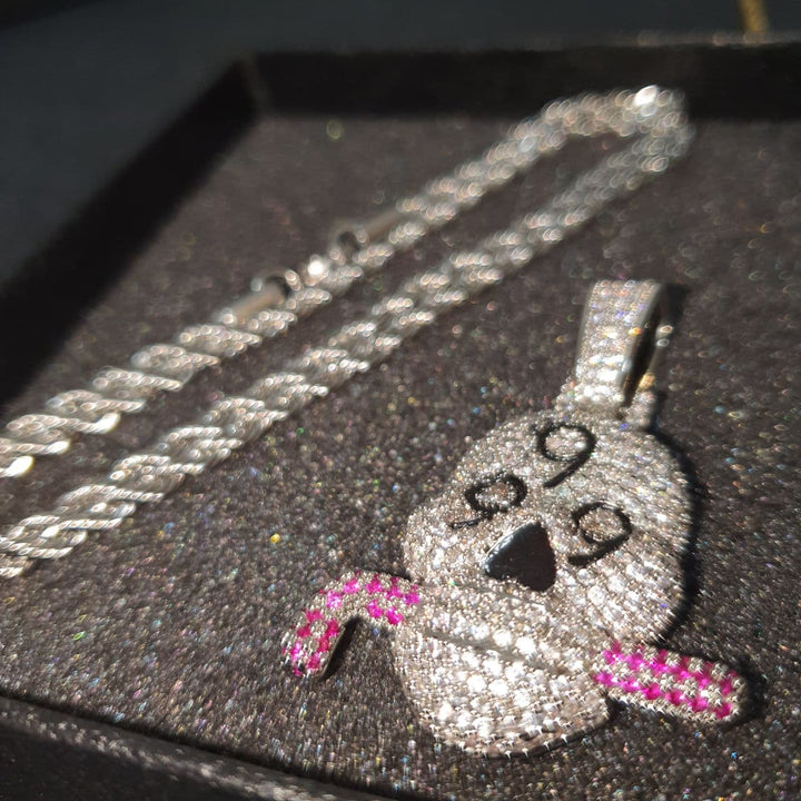 Drice Jewelry | דרייס תכשיטים שרשרת יוקרתית גולגולת 999