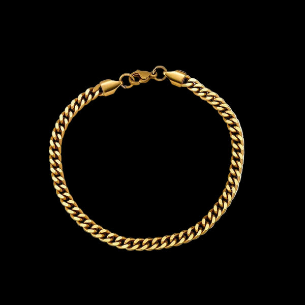 צמיד חוליות גורמט בציפוי זהב 18K