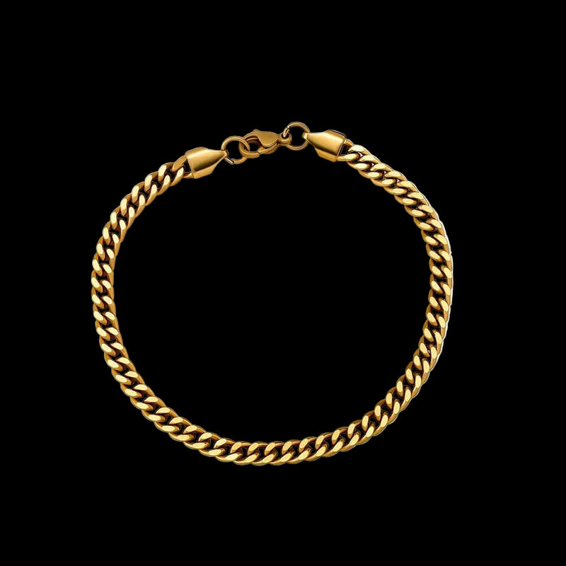 צמיד חוליות גורמט בציפוי זהב