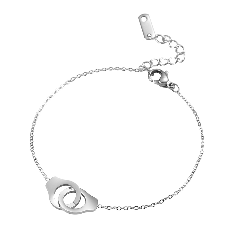 צמיד לאישה | צמיד אזיקים בצבע כסף