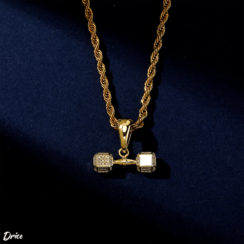 שרשרת לגבר | משקולת בצבע זהב