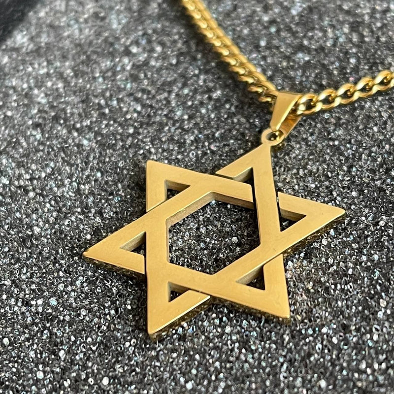 שרשרת מגן דוד זהב לגבר