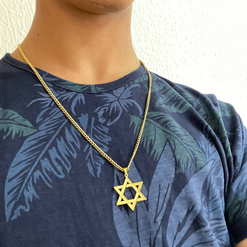 Drice Jewelry | דרייס תכשיטים שרשרת שרשרת יוקרתית מגן דוד בצבע זהב