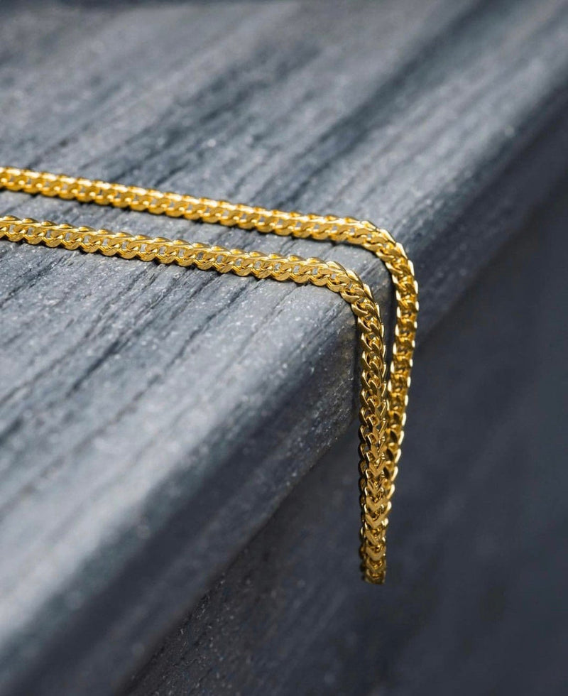 Drice Jewelry | דרייס תכשיטים שרשרת יוקרתית פרנקו לגבר - זהב