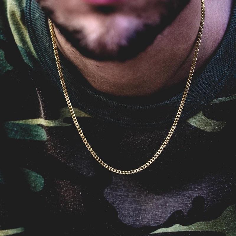 Drice Jewelry | דרייס תכשיטים שרשרת יוקרתית פרנקו לגבר - זהב