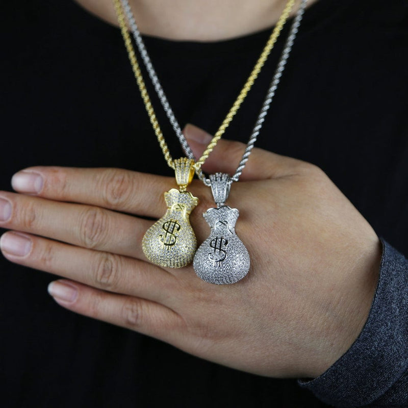 שרשרת שק כסף לגבר - זהב